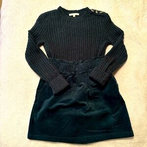 Dark emerald green sweater and skirt set